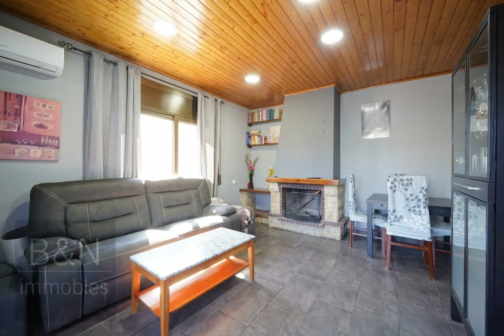 Sala d'estar de Casa o xalet en venda en Vacarisses amb Aire condicionat, Calefacció i Terrassa