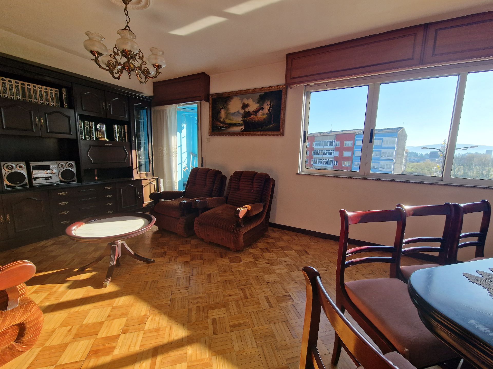 Living room of Flat for sale in Narón  with Heating, Terrace and Storage room