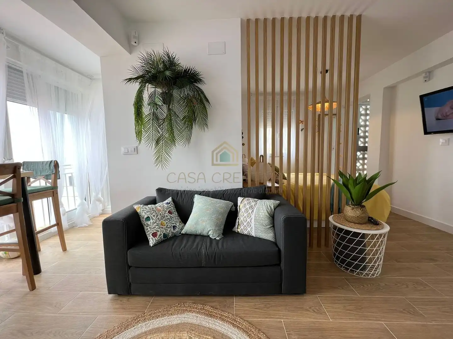 Sala de estar de Estudio en venta en Sueca con Aire acondicionado, Calefacción y Amueblado