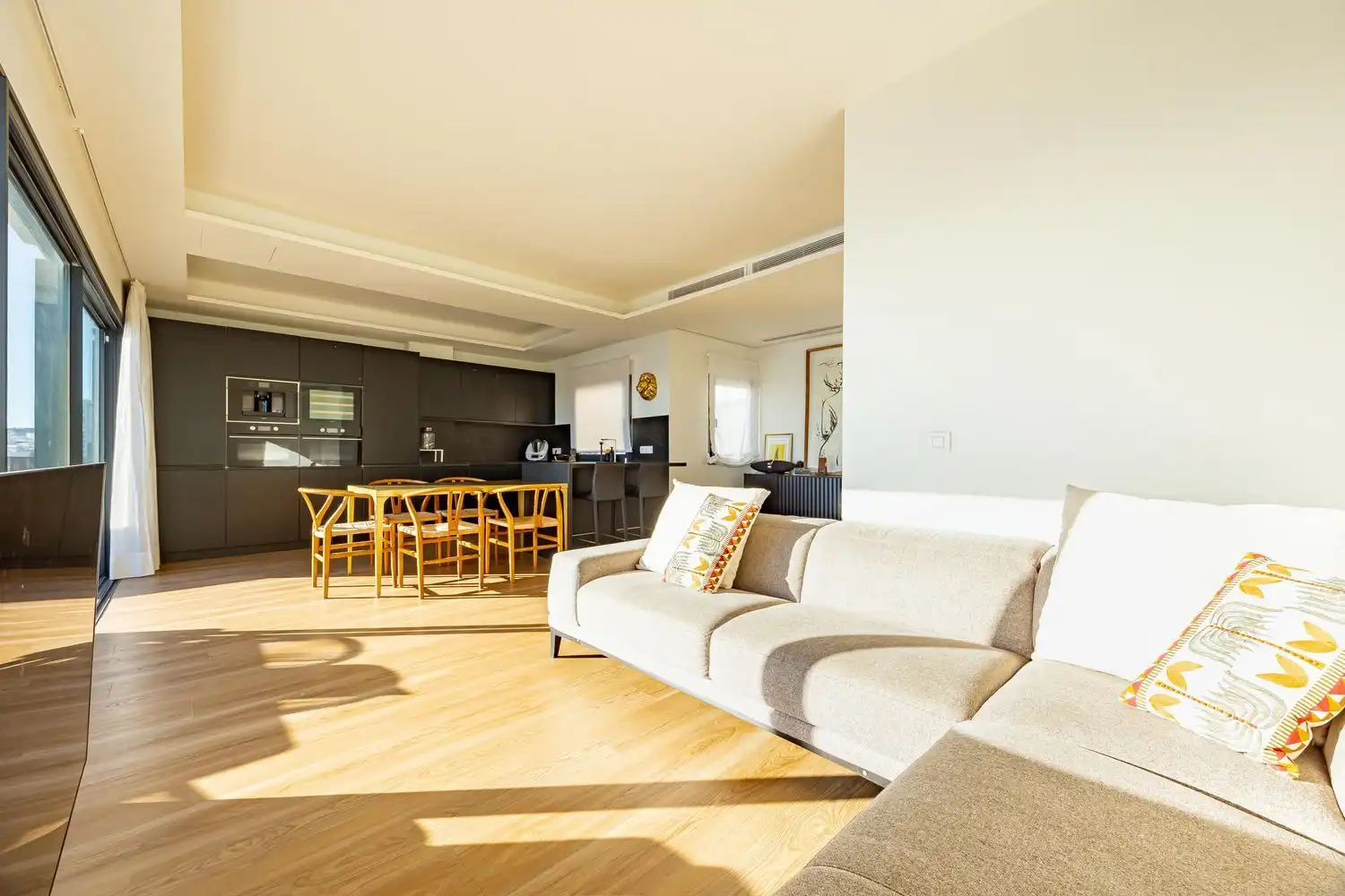 Wohnzimmer von Dachboden zum Verkauf in Las Palmas de Gran Canaria mit Klimaanlage, Terrasse und Möbliert