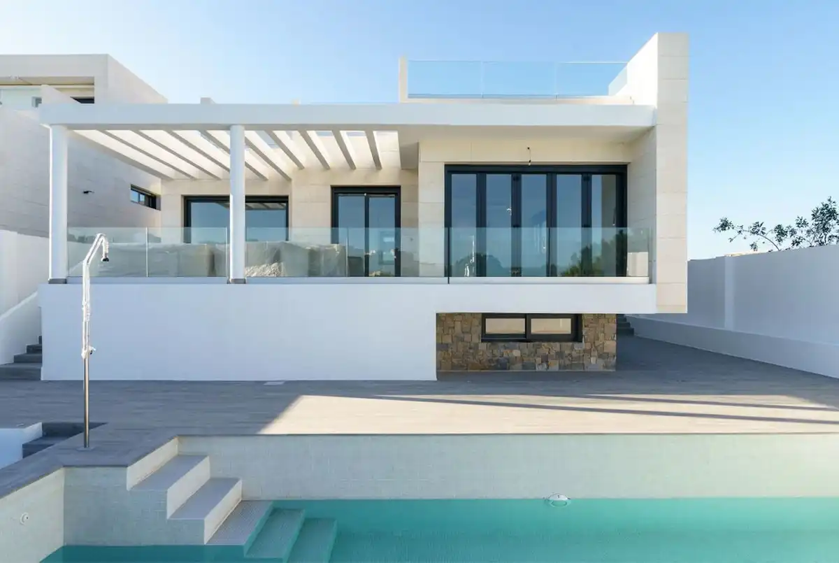 Vista exterior de Casa o chalet en venta en Mijas con Aire acondicionado, Jardín privado y Terraza