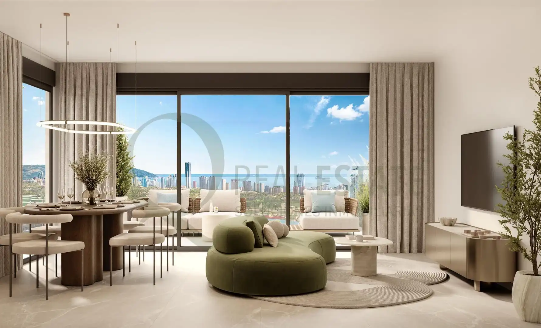 Sala de estar de Piso en venta en Altea con Aire acondicionado, Calefacción y Jardín privado