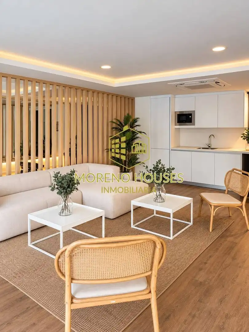 Wohnzimmer von Wohnungen zur Miete in Jávea / Xàbia mit Klimaanlage, Heizung und Privatgarten
