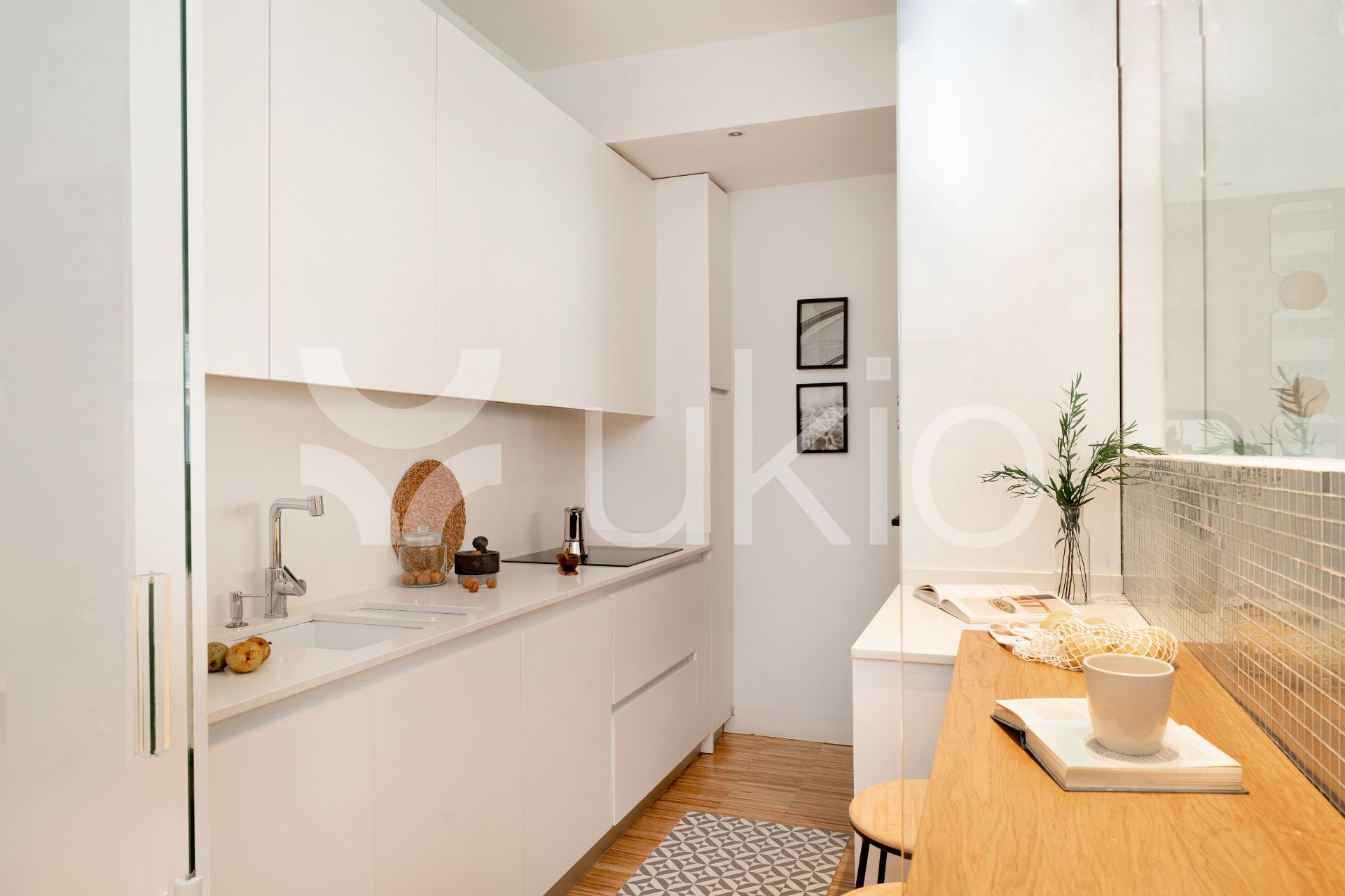 Kitchen of Apartment to rent in  Madrid Capital  with Air Conditioner, Heating and Furnished