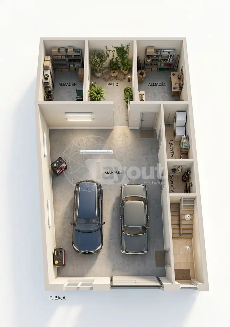 Parkplatz von Einfamilien-Reihenhaus zum Verkauf in Plasencia mit Abstellraum