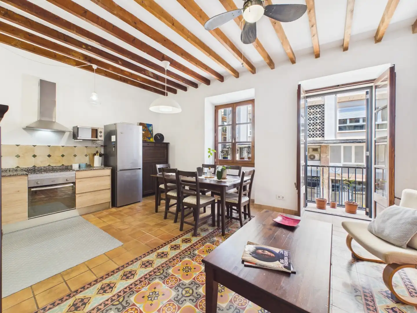Dining room of Flat for rent in  Palma de Mallorca  with Air Conditioner and Pets allowed