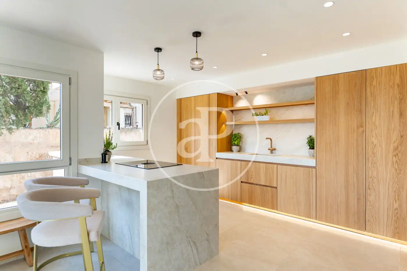 Cocina de Piso en venta en  Palma de Mallorca con Aire acondicionado, Calefacción y Jardín privado