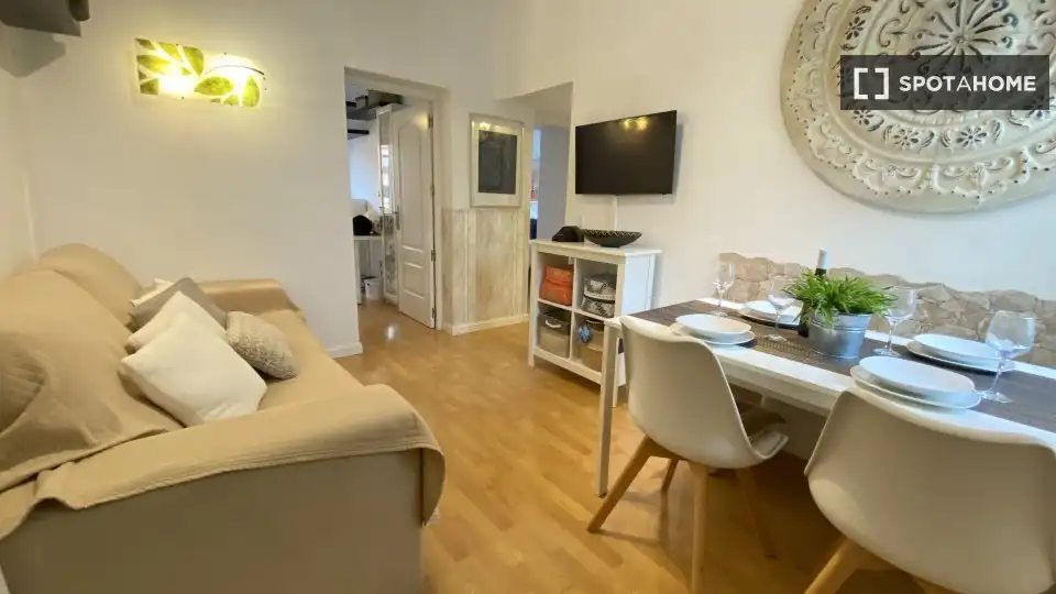 Sala de estar de Piso de alquiler en Madrid con Aire acondicionado, Calefacción y Amueblado