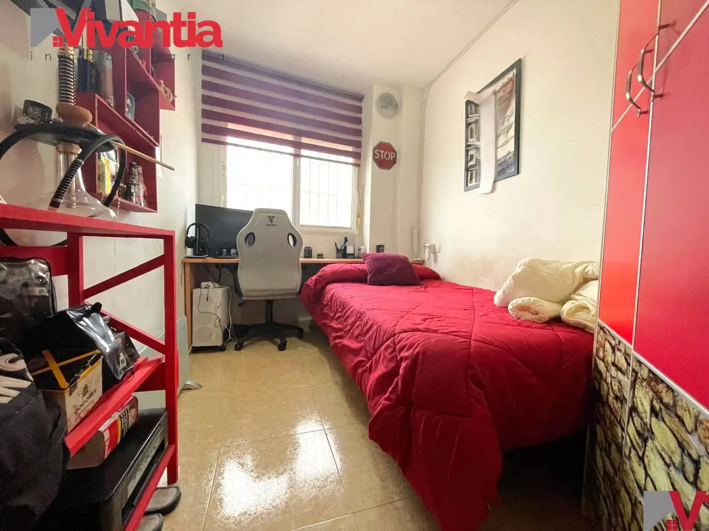 Schlafzimmer von Dachboden zum Verkauf in Lorca mit Klimaanlage, Terrasse und Abstellraum