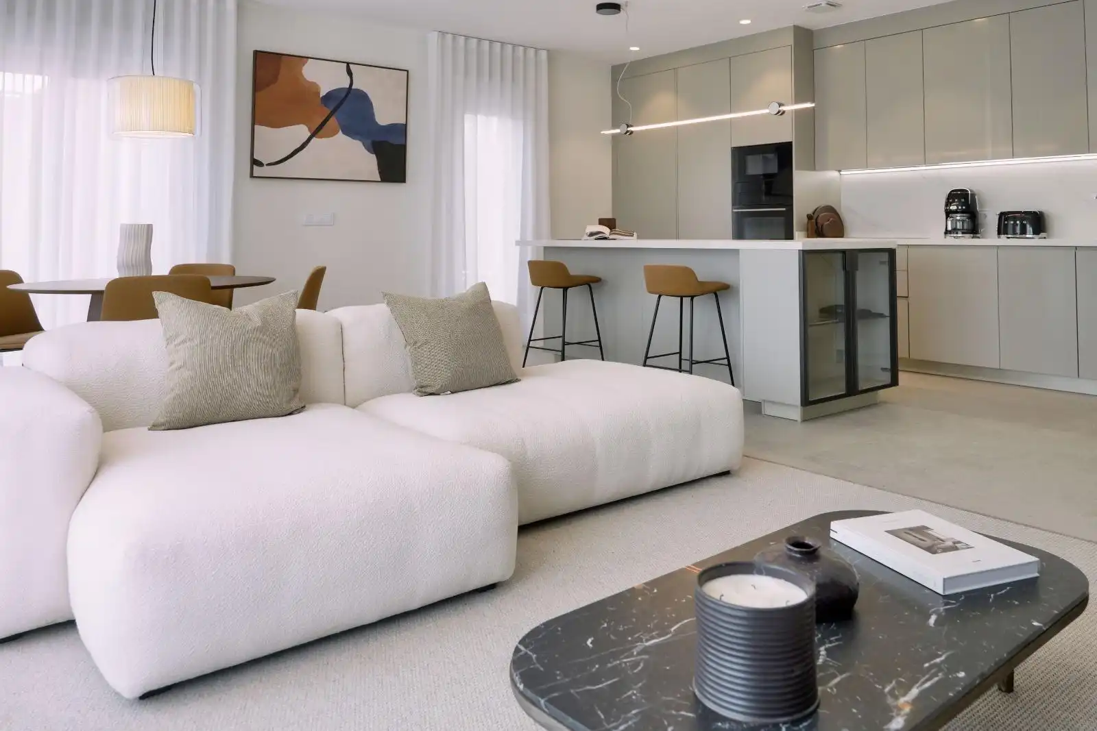 Sala de estar de Casa adosada en venta en Poio con Jardín privado, Terraza y Trastero