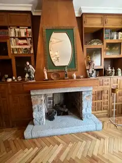 Sala d'estar de Casa o xalet en venda en Pontevedra Capital  amb Calefacció, Traster i Moblat