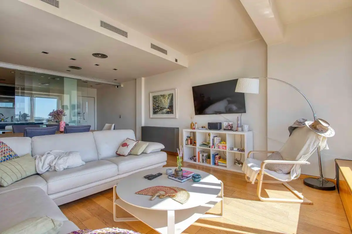 Sala de estar de Piso en venta en Barcelona con Aire acondicionado, Calefacción y Jardín privado