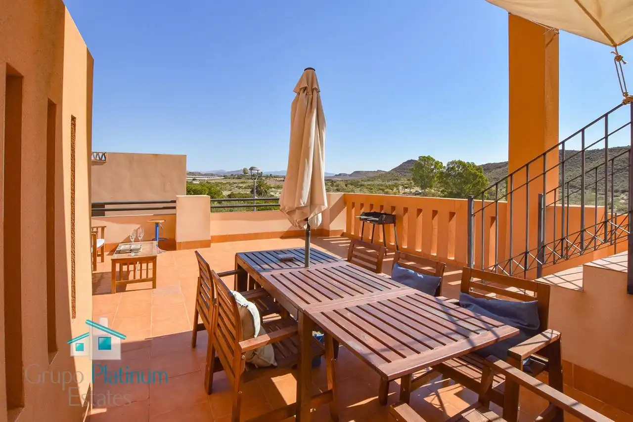 Terrassa de Apartament en venda en Pulpí amb Aire condicionat, Piscina i Moblat