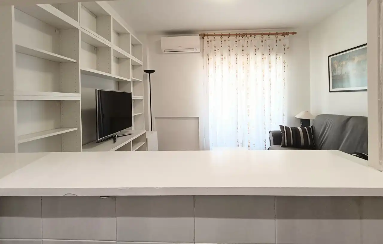 Sala de estar de Piso de alquiler en Madrid con Aire acondicionado, Terraza y Amueblado