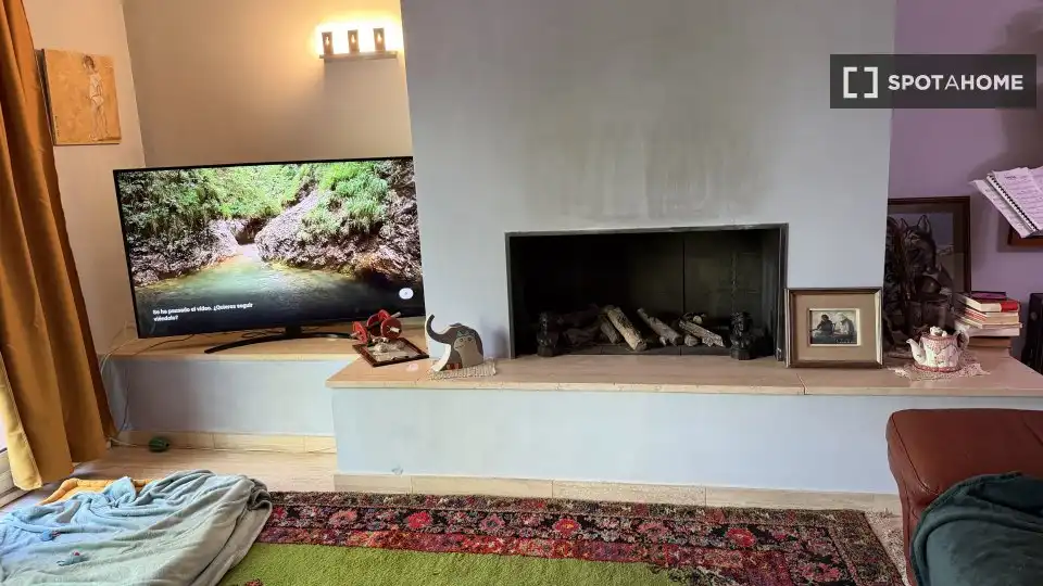 Living room of Flat for share in Matadepera  with Air Conditioner, Heating and Furnished