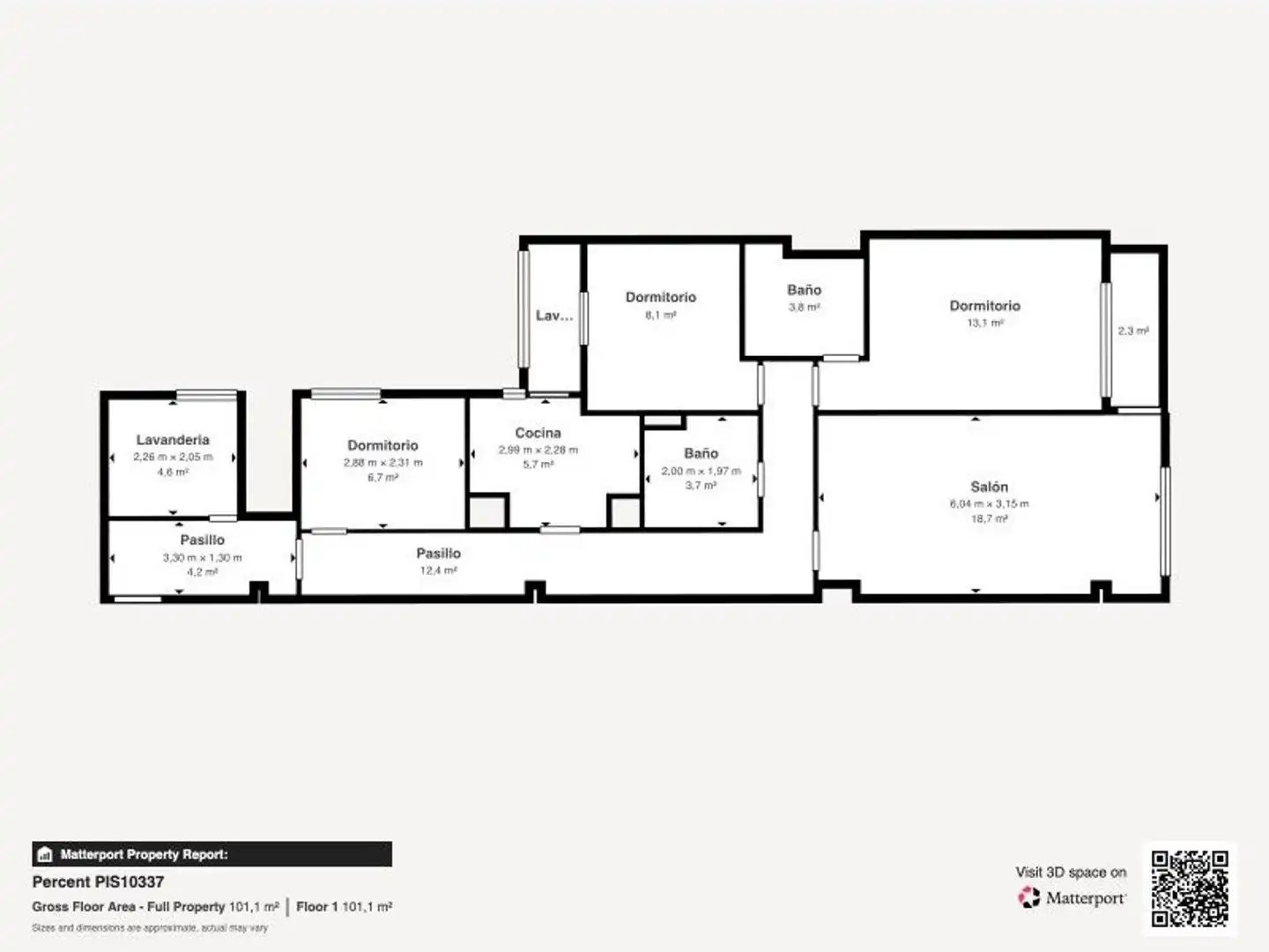 Flat for sale in Valencia  with Air Conditioner