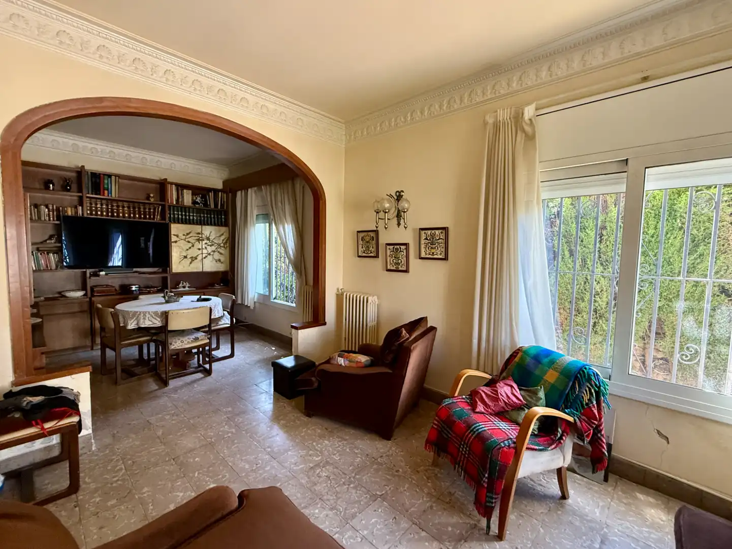 Sala de estar de Casa o chalet en venta en Barcelona con Calefacción, Jardín privado y Terraza