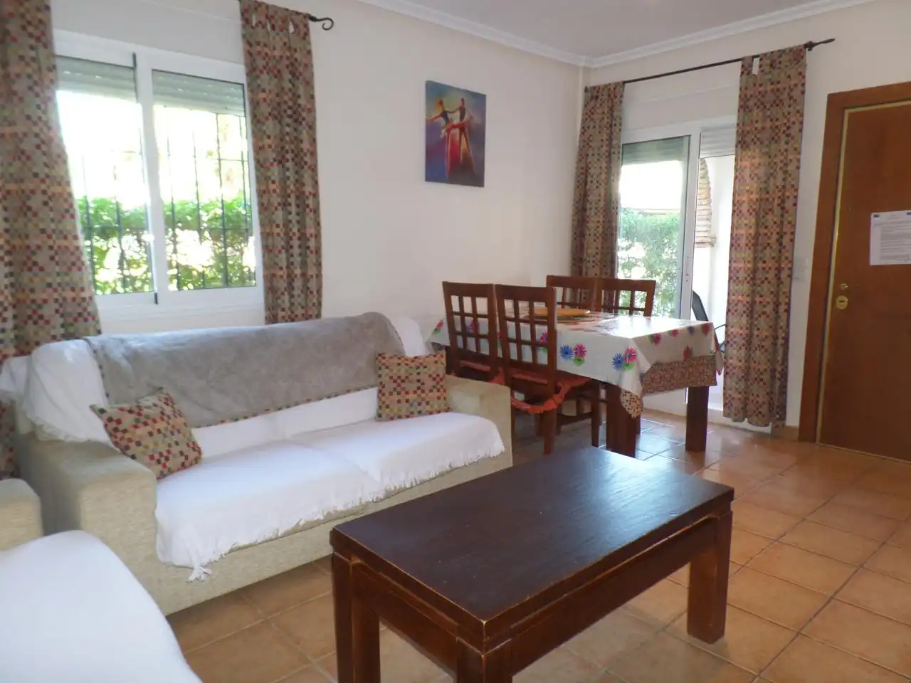 Wohnzimmer von Maisonette zur Miete in Vera mit Klimaanlage, Heizung und Privatgarten