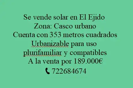 Terreno residencial en venta en El Ejido Ciudad