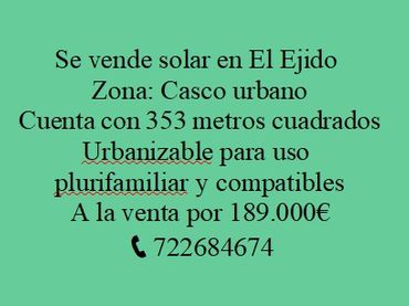 Terreno residenziale in vendita a El Ejido Ciudad