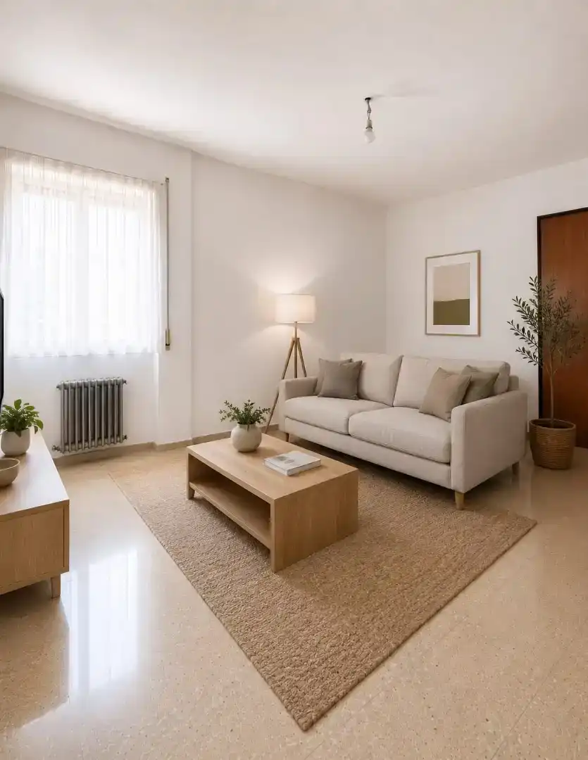 Sala d'estar de Pis en venda en  Madrid Capital amb Balcó