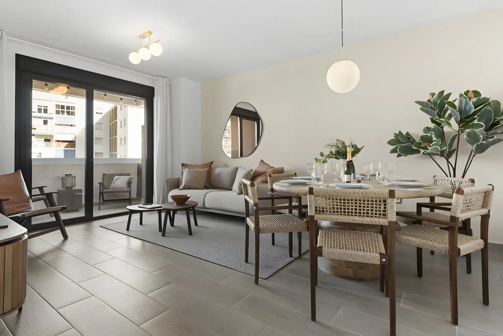 Living room of Apartments for sale in Estepona  with Air Conditioner, Terrace and Swimming Pool