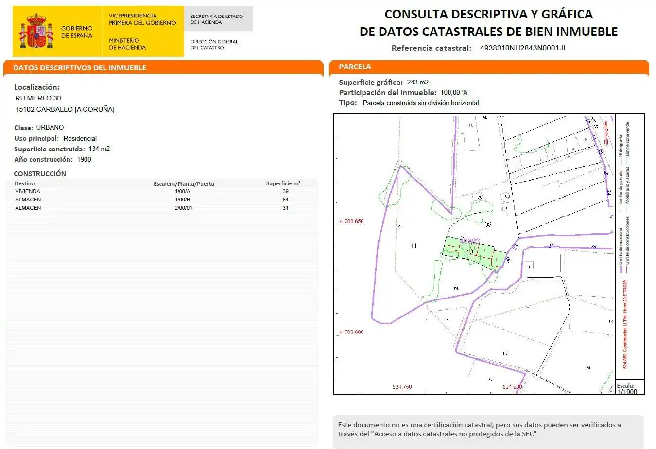 Houses for sale in Carballo  with Private garden