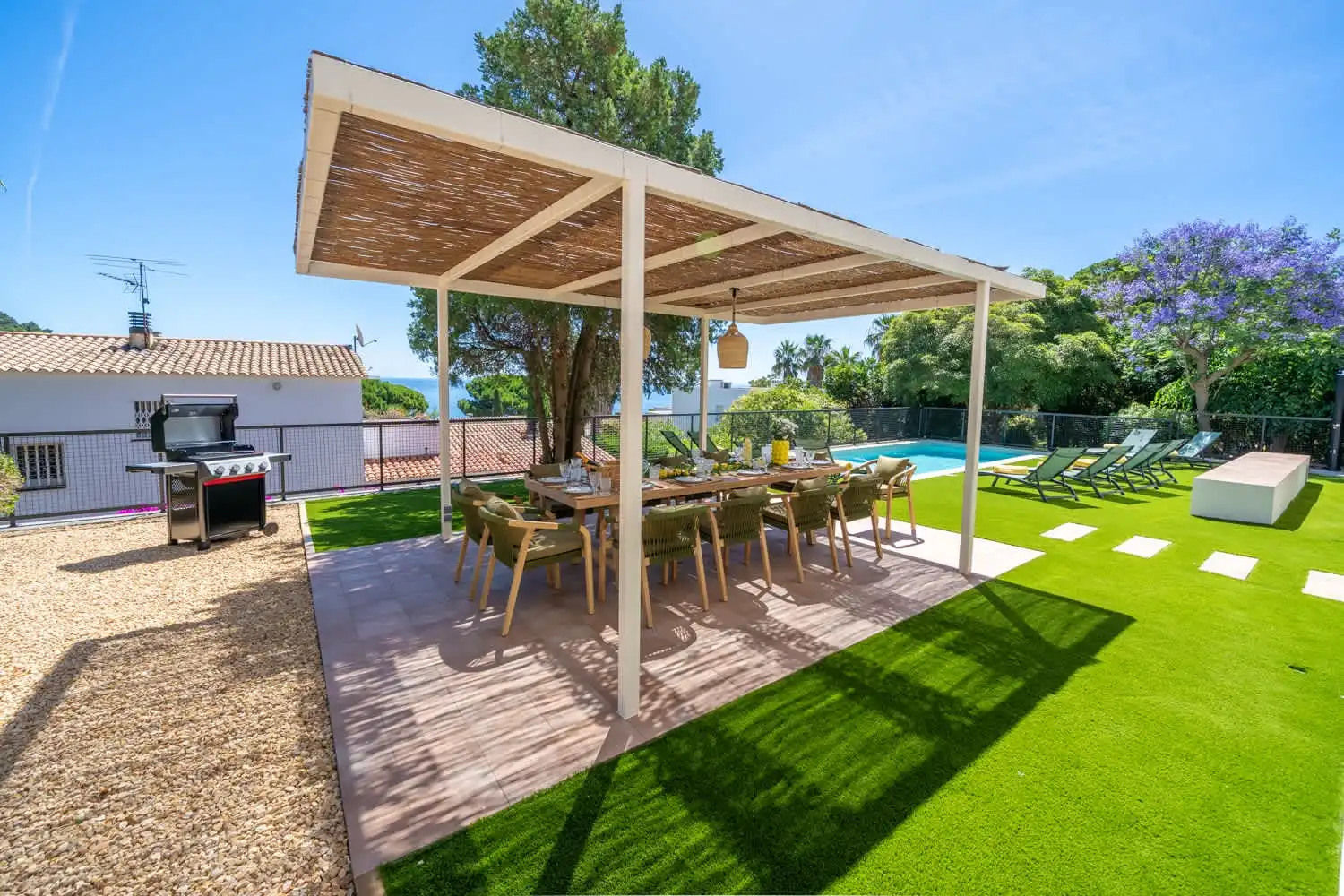Terraza de Casa o chalet de alquiler en Blanes con Aire acondicionado, Calefacción y Jardín privado