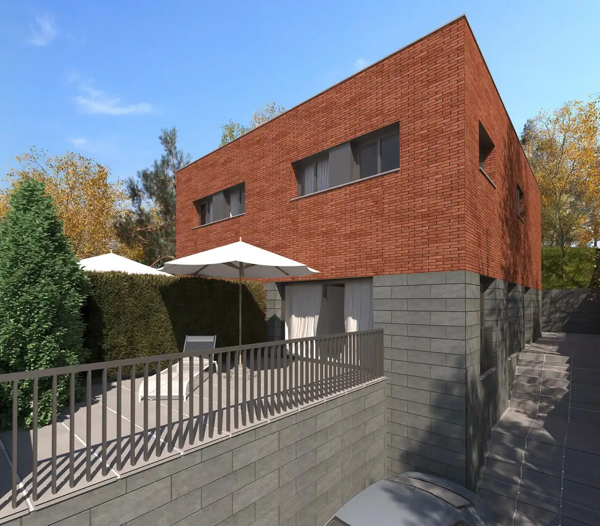 Vista exterior de Casa adosada en venta en Terrassa con Aire acondicionado, Calefacción y Jardín privado