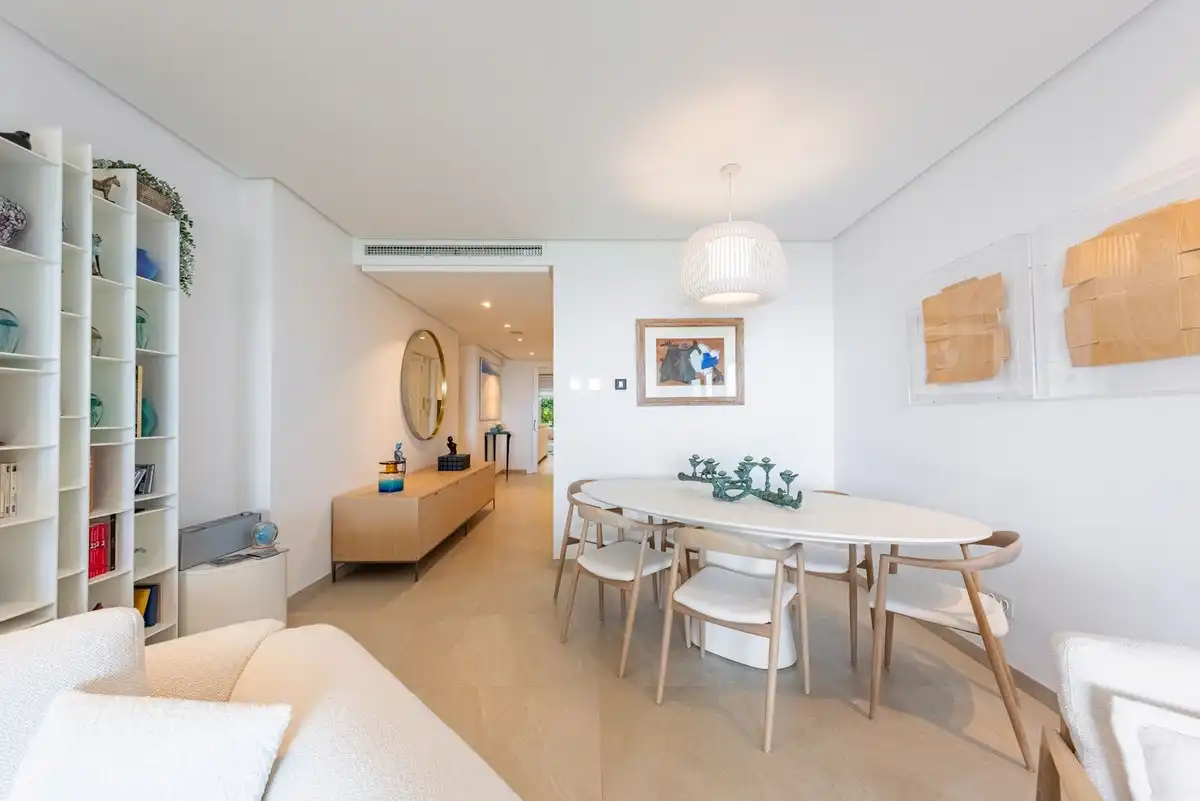 Dining room of Flat for sale in Estepona  with Air Conditioner, Terrace and Storage room
