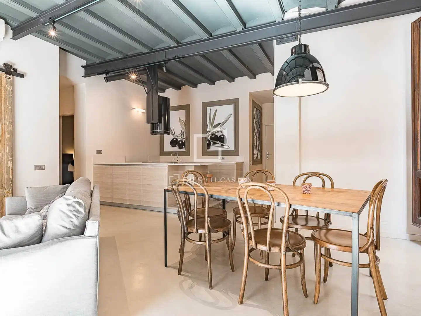 Esszimmer von Wohnung zum Verkauf in Barcelona mit Klimaanlage, Heizung und Möbliert