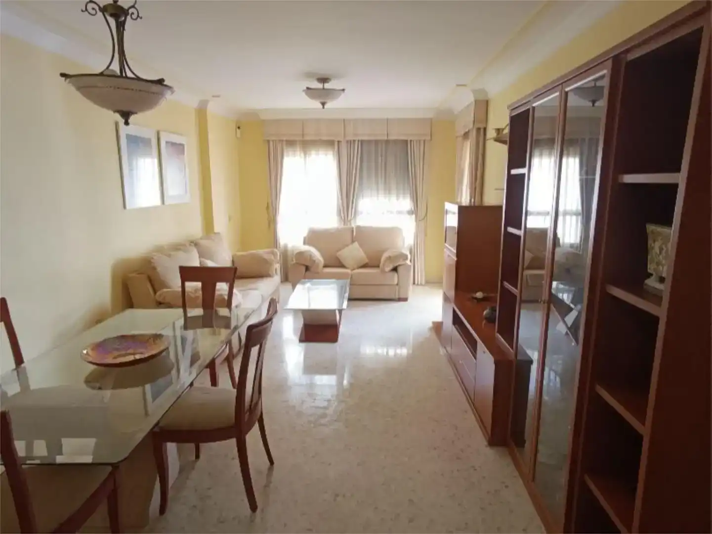 Sala de estar de Piso en venta en Málaga con Trastero, Amueblado y Balcón