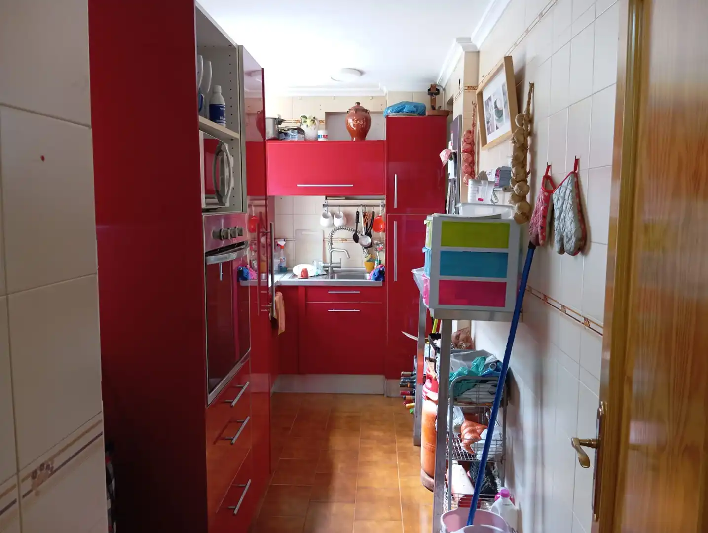Kitchen of Flat for sale in Sevilla  with Air Conditioner, Private garden and Furnished