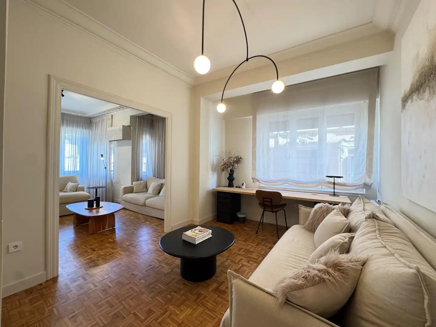 Wohnzimmer von Wohnung zum Verkauf in Alicante / Alacant mit Klimaanlage, Heizung und Parkett