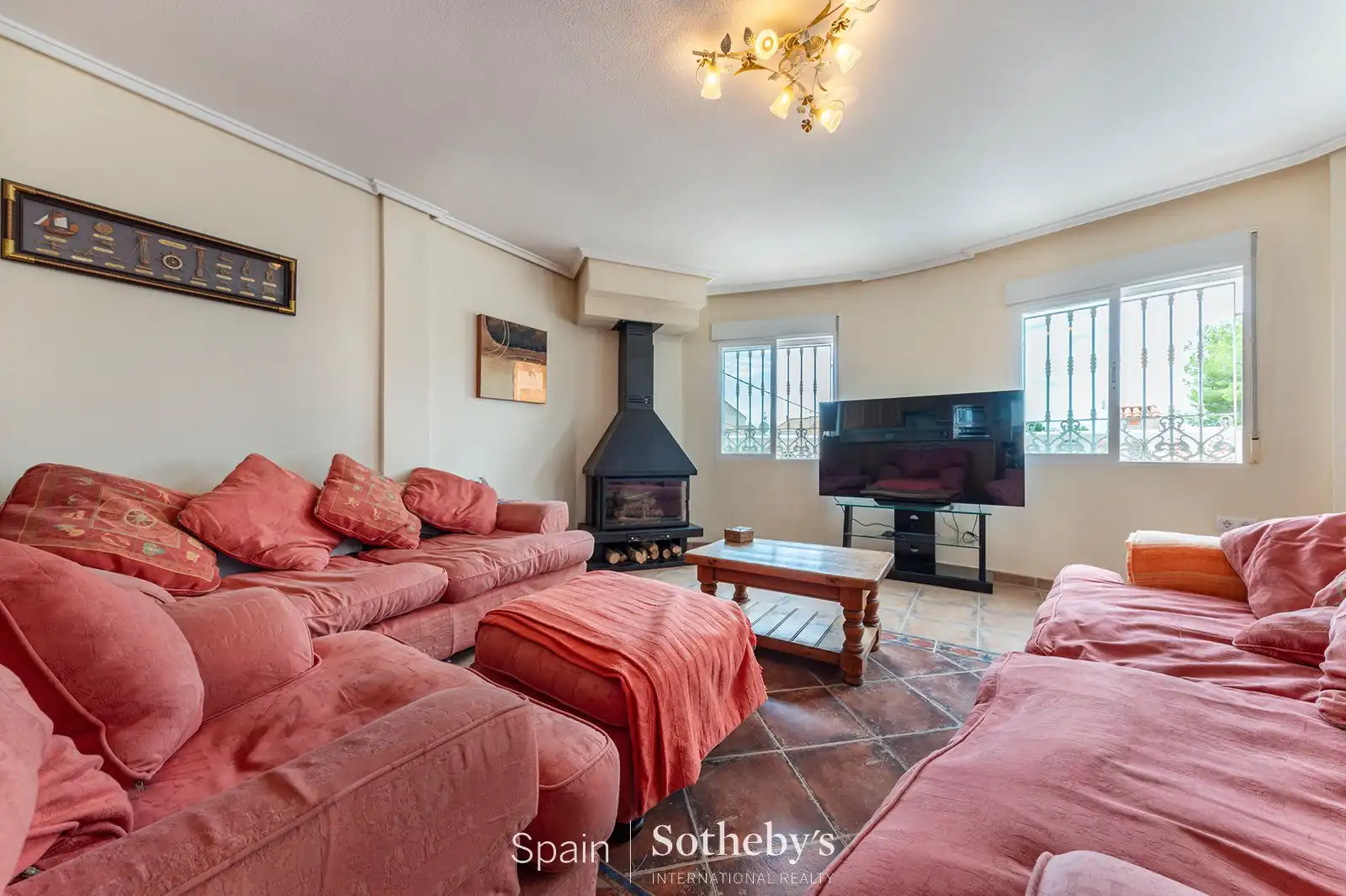 Sala de estar de Casa o chalet en venta en Pilar de la Horadada con Aire acondicionado, Calefacción y Jardín privado