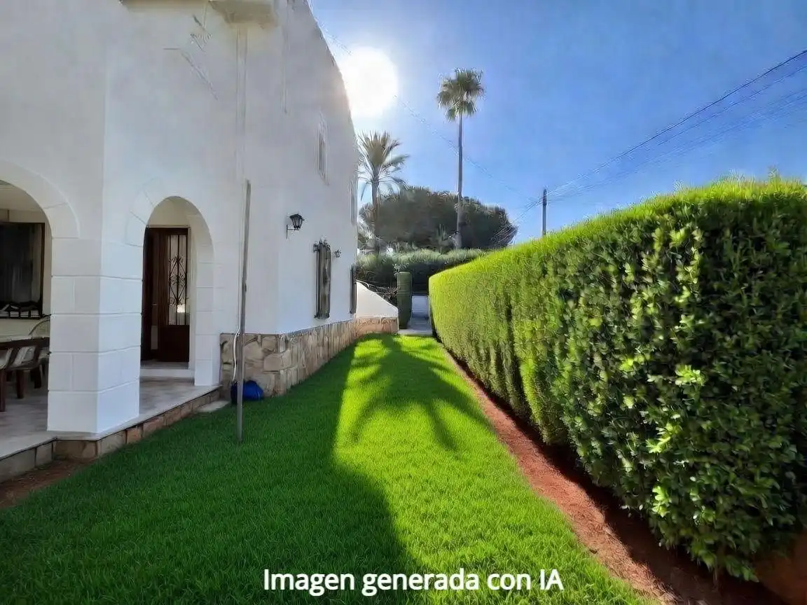 Jardí de Casa adosada en venda en Dénia amb Jardí privat, Terrassa i Piscina comunitària