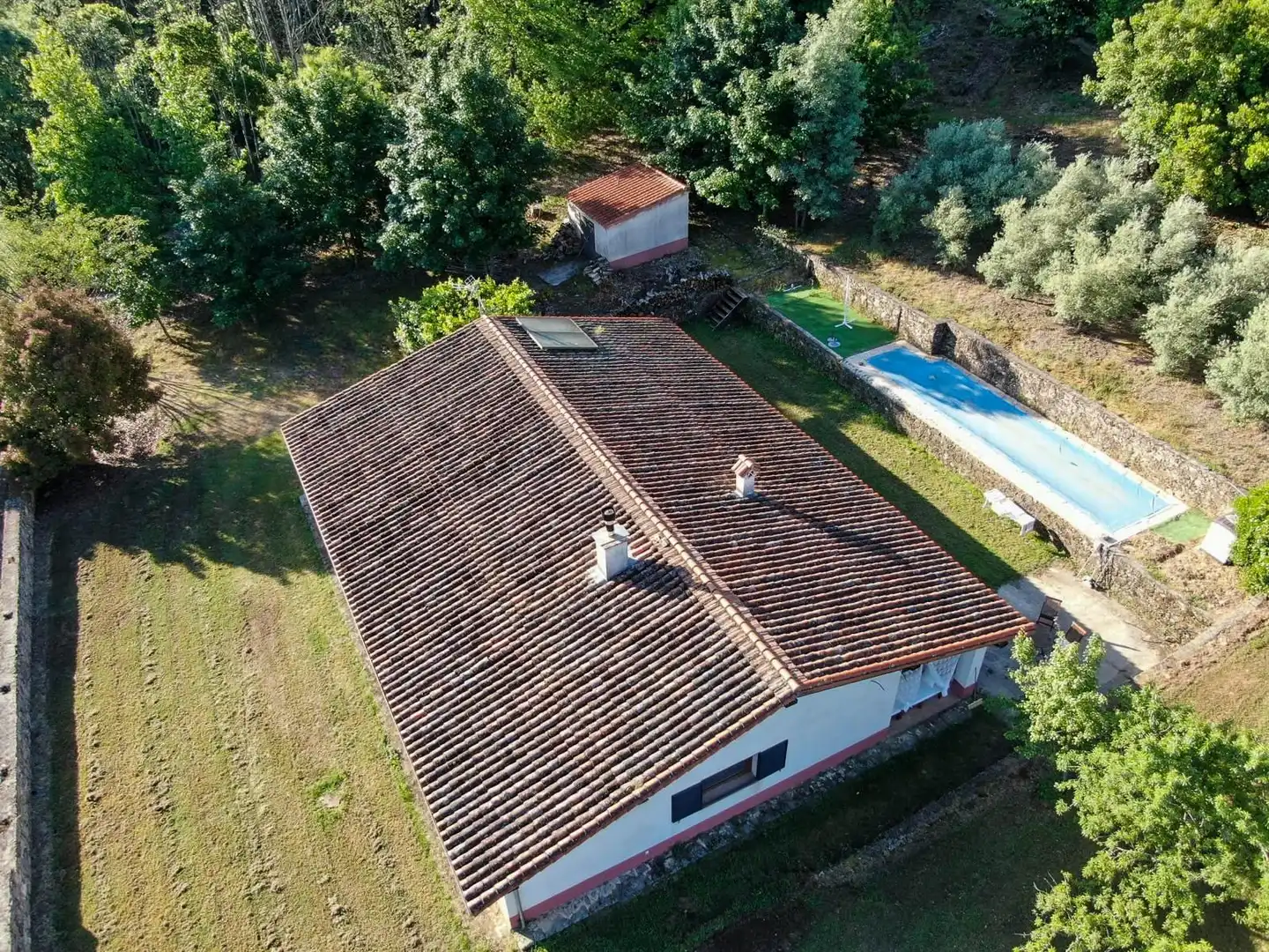 Vista exterior de Finca rústica en venta en Cuacos de Yuste con Jardín privado, Terraza y Piscina