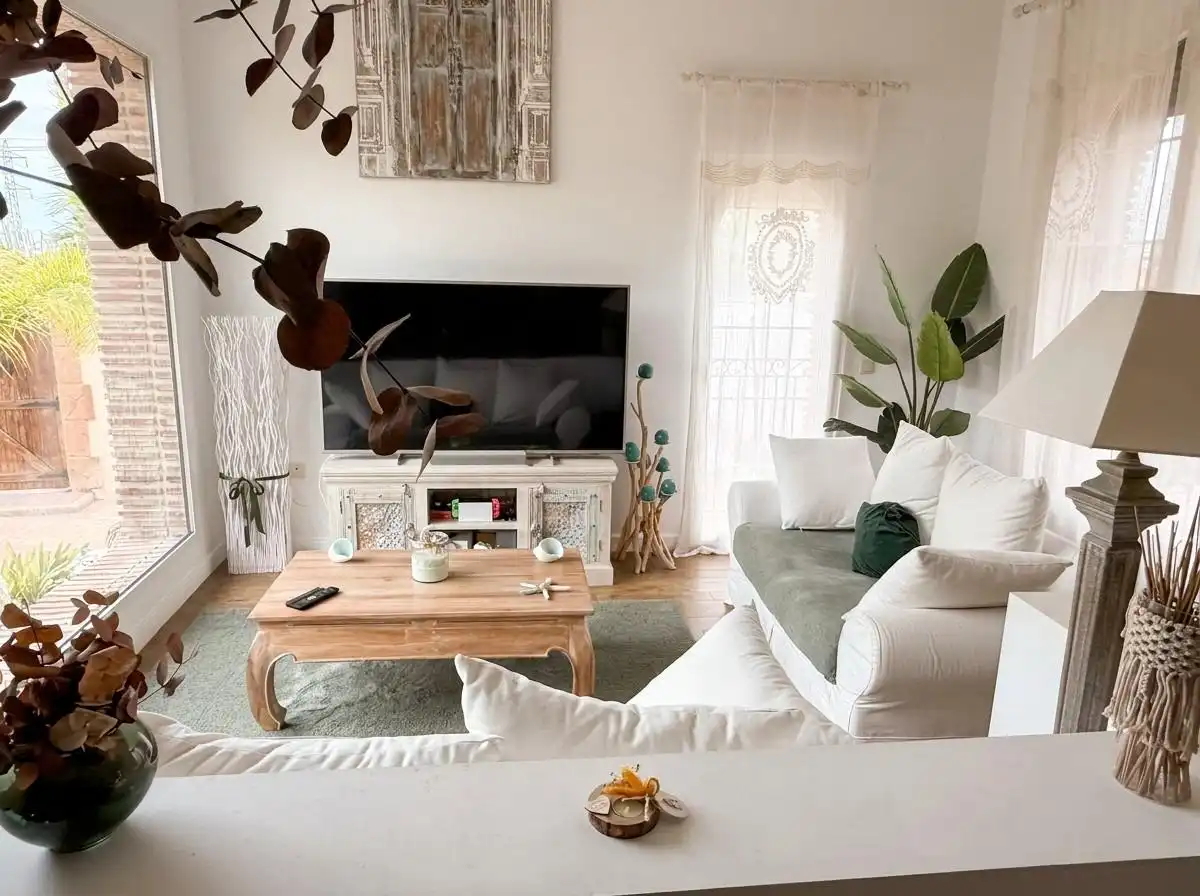 Sala de estar de Casa o chalet en venta en San Vicente del Raspeig / Sant Vicent del Raspeig con Aire acondicionado, Jardín privado y Terraza