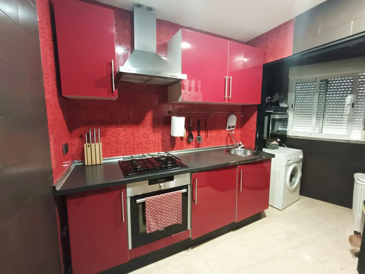 Küche von Wohnung zum Verkauf in Vilanova del Camí mit Abstellraum, Möbliert und Balkon