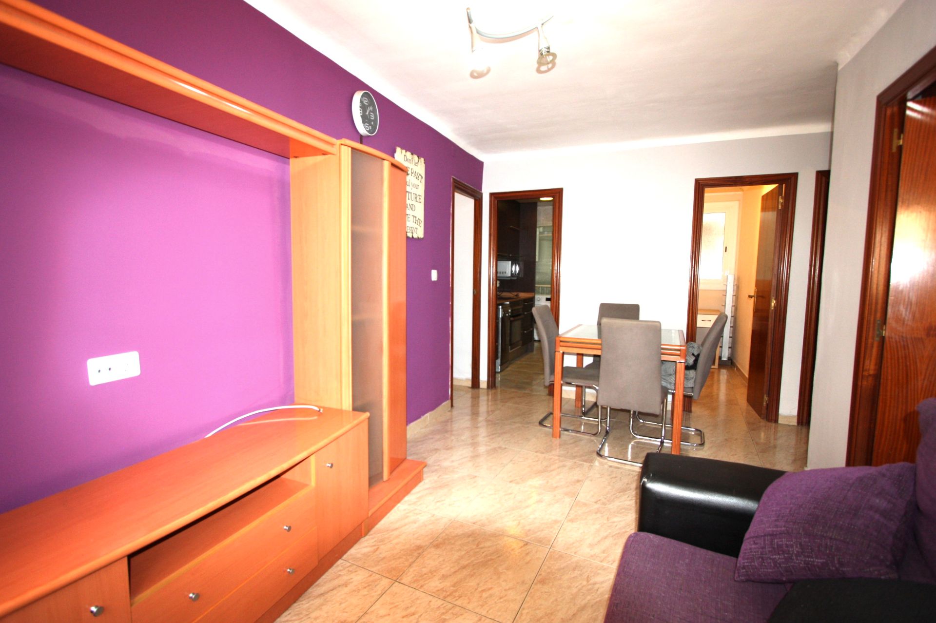 Sala d'estar de Pis en venda en Badalona amb Calefacció, Moblat i Forn
