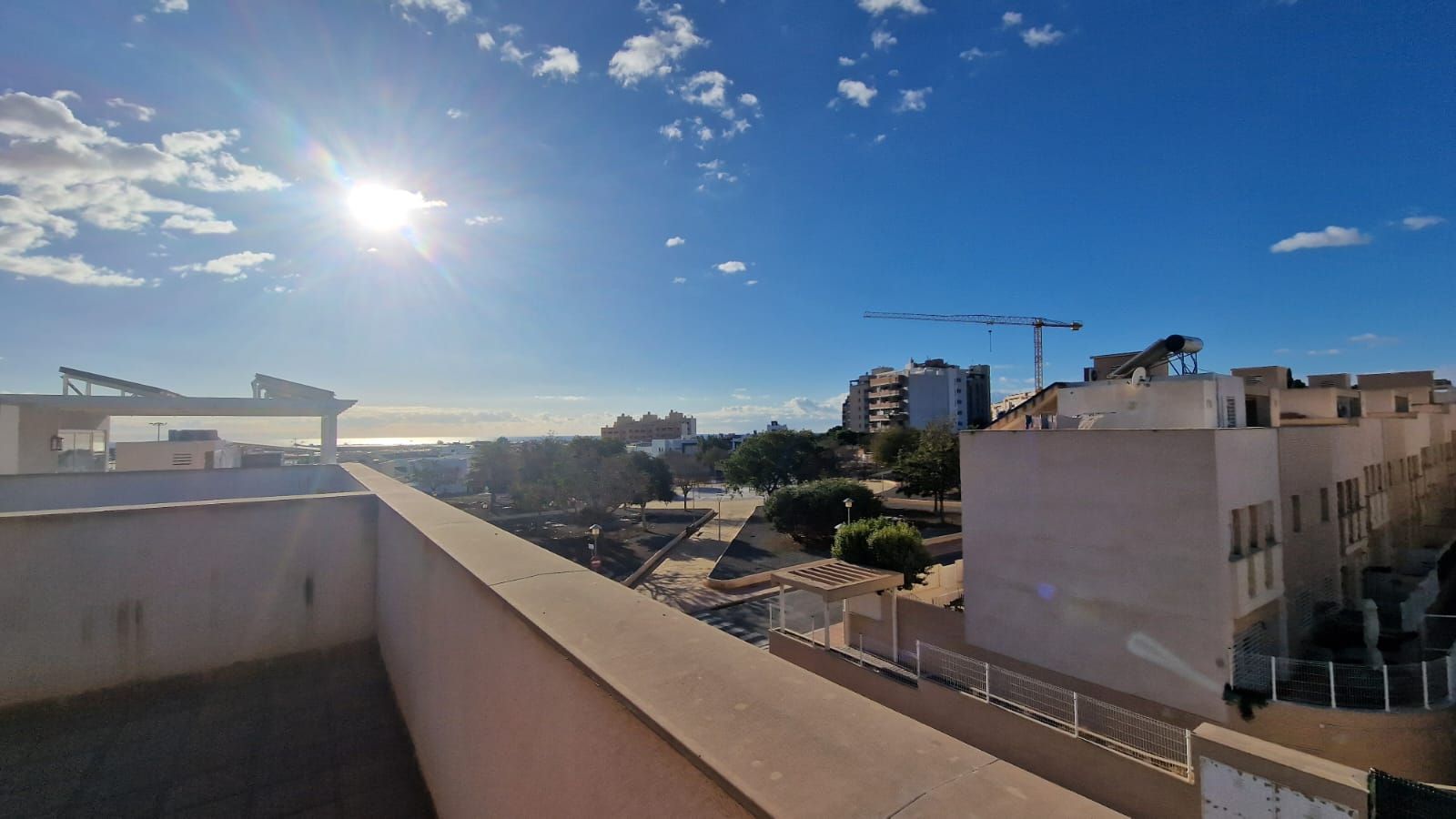 Exterior view of Duplex for sale in  Almería Capital  with Air Conditioner, Terrace and Storage room