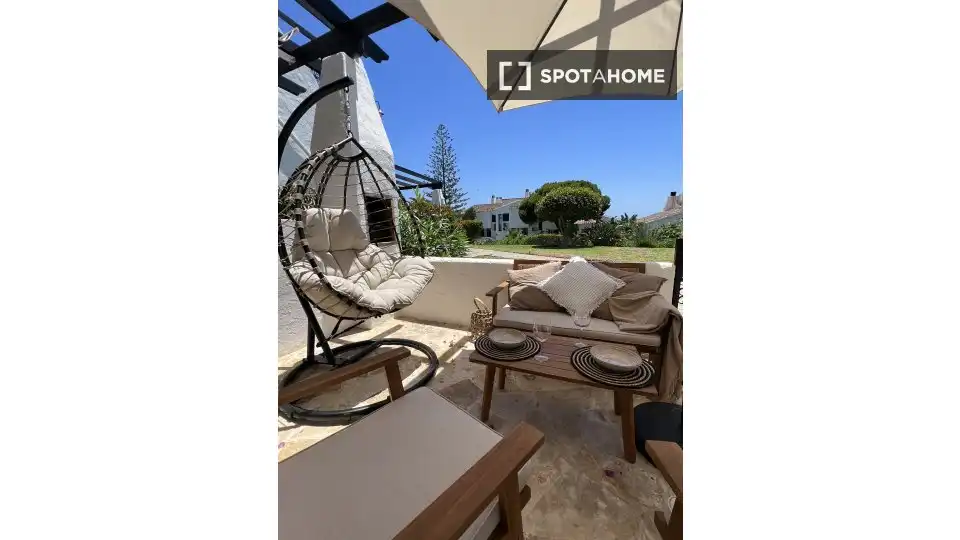 Terrassa de Apartament per a compartir en Mijas amb Aire condicionat, Terrassa i Moblat