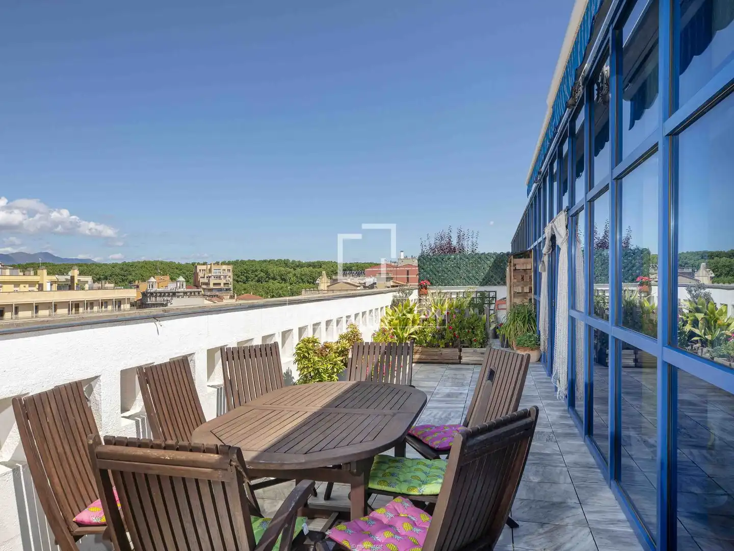 Terrasse von Dachboden zum Verkauf in Girona mit Klimaanlage, Heizung und Terrasse