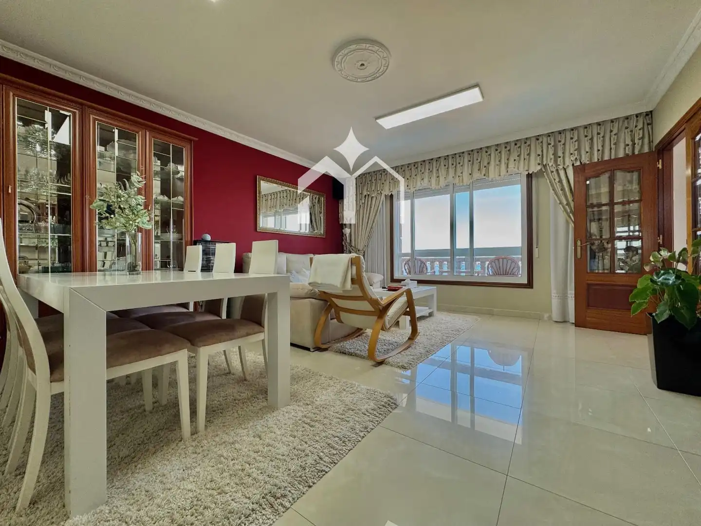 Living room of Houses for sale in Moaña  with Heating, Parquet flooring and Terrace