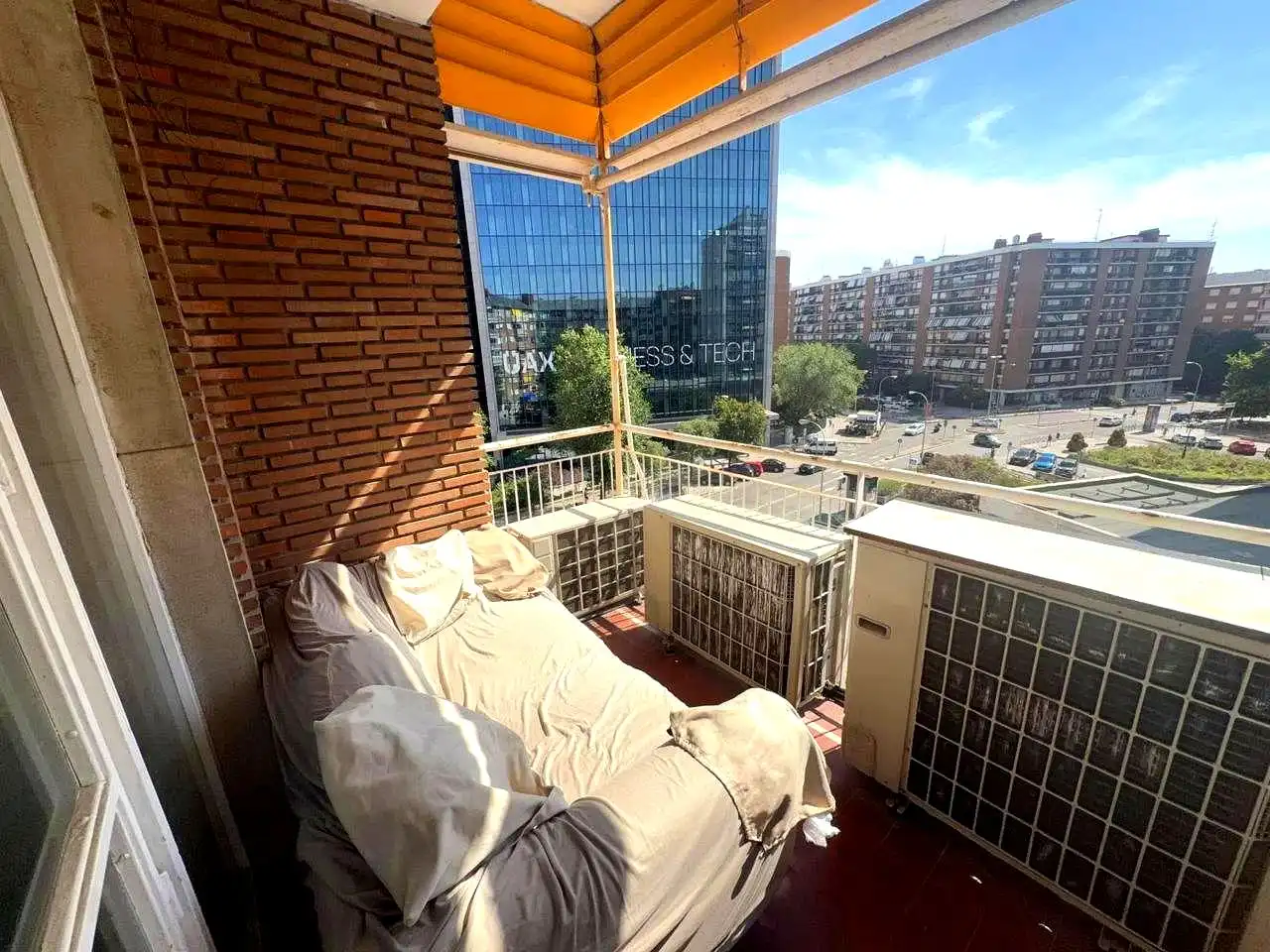 Balcony of Flat for rent in Madrid  with Air Conditioner, Heating and Terrace