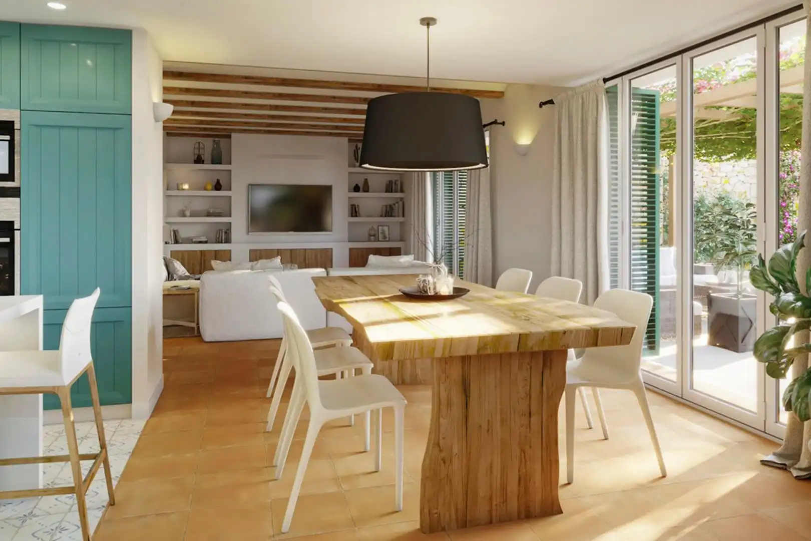 Dining room of Houses for sale in Jávea / Xàbia  with Air Conditioner, Heating and Private garden