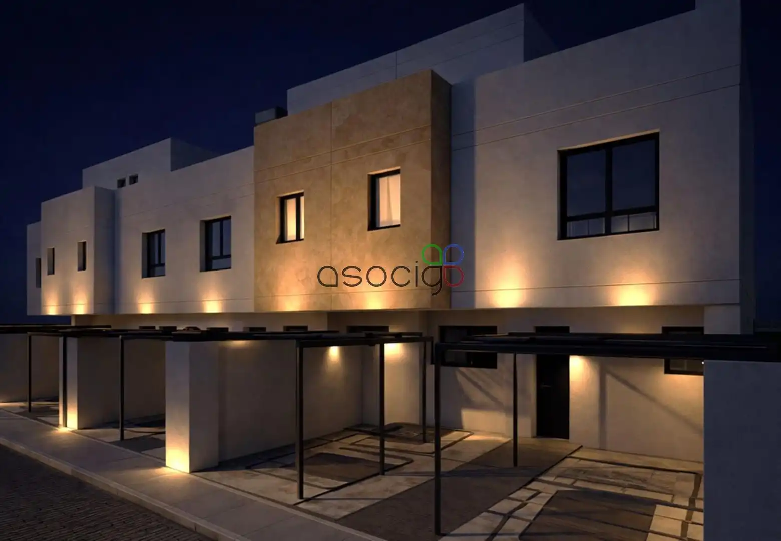 Vista exterior de Casa adosada en venda en Guadalajara Capital amb Calefacció, Jardí privat i Terrassa