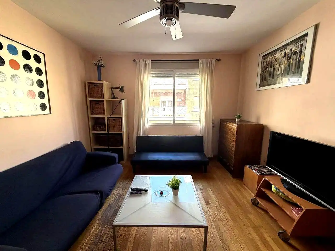 Sala de estar de Piso de alquiler en Madrid con Aire acondicionado, Calefacción y Parquet