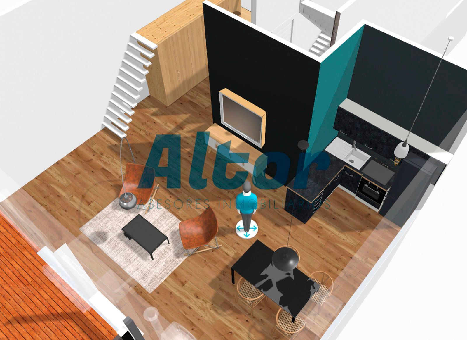 Sala d'estar de Dúplex en venda en  Madrid Capital amb Calefacció, Jardí privat i Terrassa