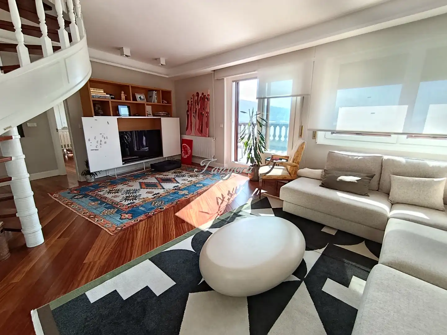 Living room of Attic for sale in Getxo   with Air Conditioner, Heating and Parquet flooring